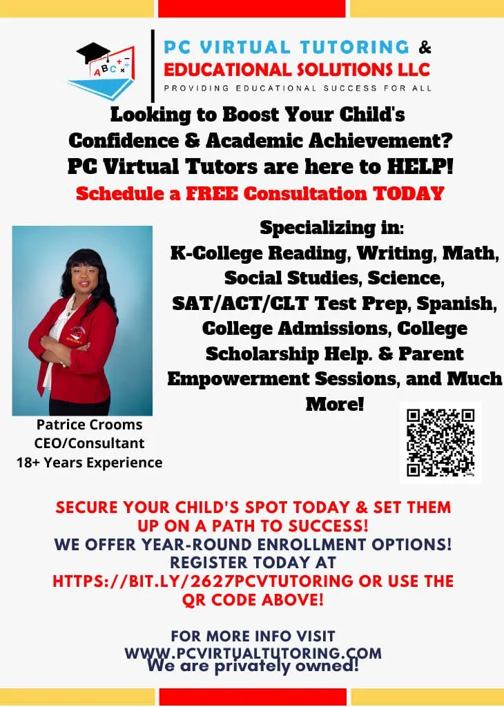 2026-27 tutoring registration flyer
