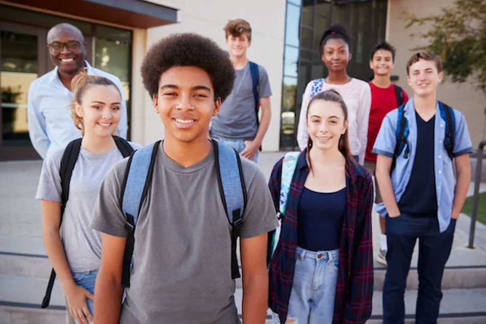 A group of students standing together
