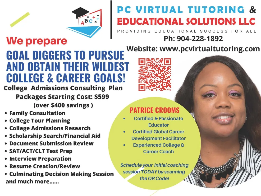 College admissions coaching flyer