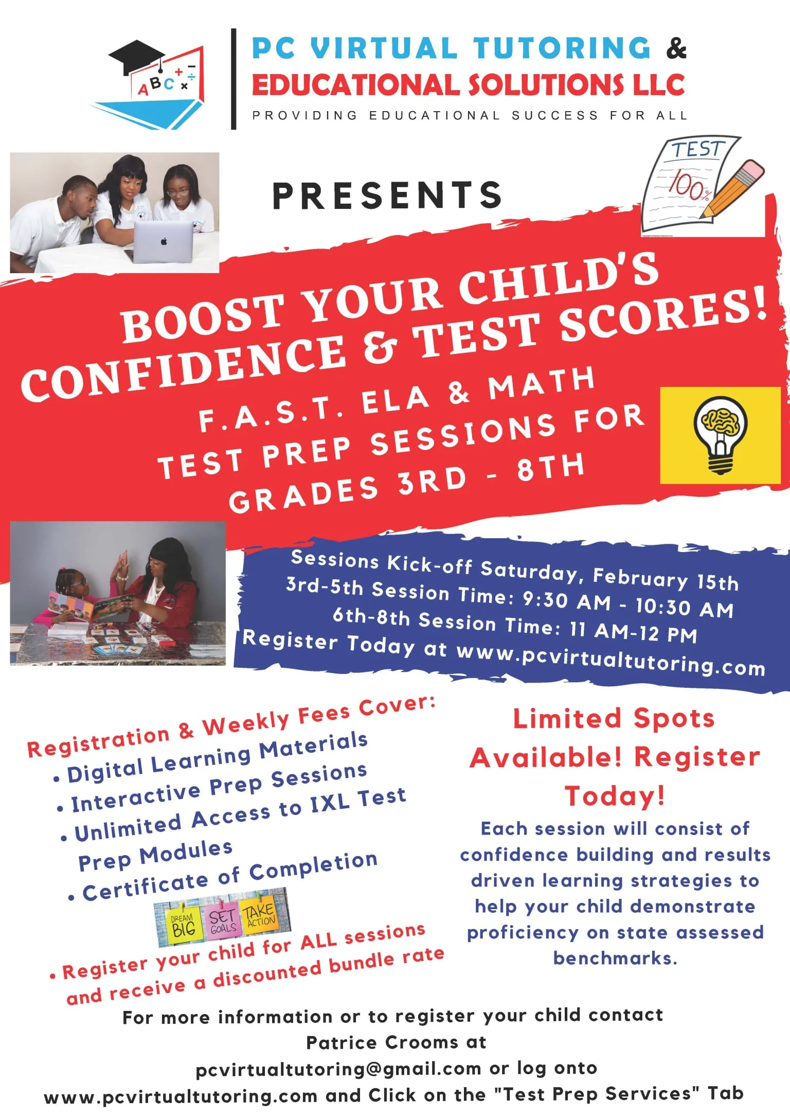 Spring 2025 FAST bootcamp flyer