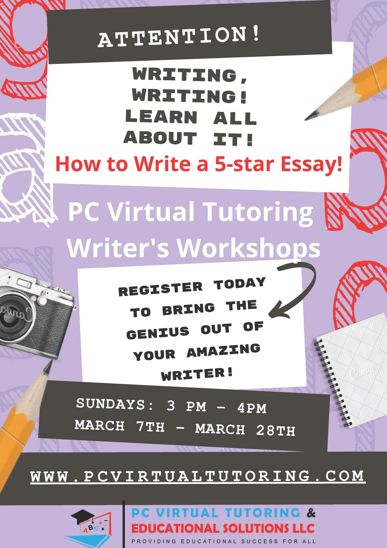 Spring 2021 writers workshop flyer